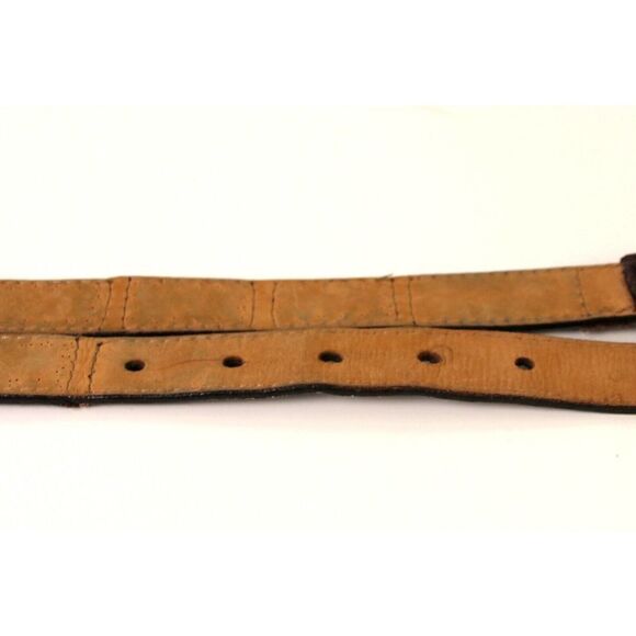 Michael Kors STUDS CROCO BROWN GENUINE LEATHER 1"Wd CASUAL WOMEN'S BELT Sz M (R9 - Picture 12 of 12